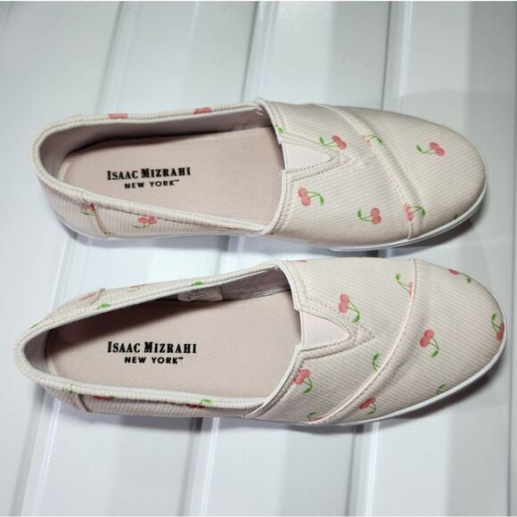 🇬🇪🔸️NWT Isaac Mizrahi Striped Cherry Print Slip On Sneakers Size 8 - Picture 3 of 13